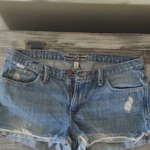 Women's A&F distressed shorts low rise